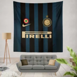 Inter Milan Italian Nike Football Club Logo Tapestry