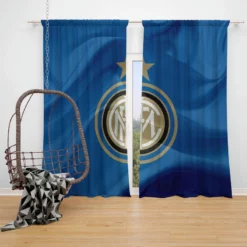 Inter Milan Popular Football Club Window Curtain