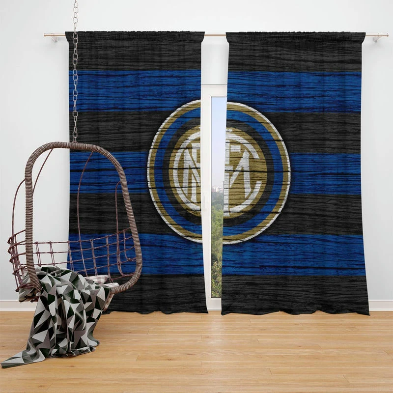 Inter Milan Professional Football Club Window Curtain