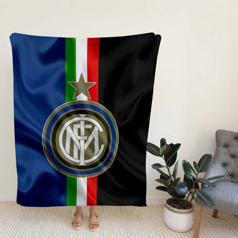 Inter Milan Strong Italian Club Logo Fleece Blanket