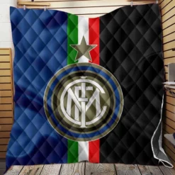 Inter Milan Strong Italian Club Logo Quilt Blanket