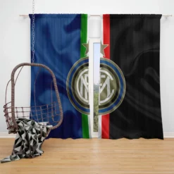 Inter Milan Strong Italian Club Logo Window Curtain