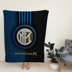 Inter Milan Top Ranked Football Club Logo Fleece Blanket