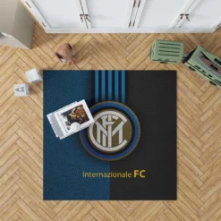 Inter Milan Top Ranked Football Club Logo Rug