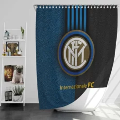 Inter Milan Top Ranked Football Club Logo Shower Curtain