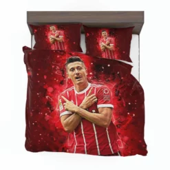 Intercontinental Cup Footballer Robert Lewandowski Bedding Set 1