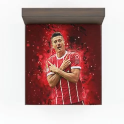 Intercontinental Cup Footballer Robert Lewandowski Fitted Sheet