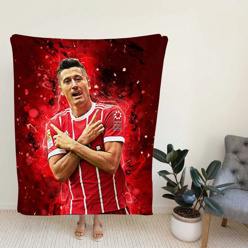 Intercontinental Cup Footballer Robert Lewandowski Fleece Blanket