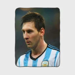 Invigorating Argentina Sports Player Lionel Messi Fleece Blanket 1