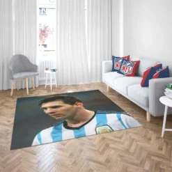 Invigorating Argentina Sports Player Lionel Messi Rug 2