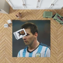 Invigorating Argentina Sports Player Lionel Messi Rug