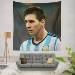 Invigorating Argentina Sports Player Lionel Messi Tapestry