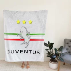 Italian Popular Soccer Club Juve Logo Fleece Blanket