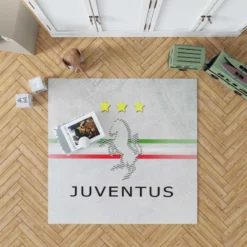 Italian Popular Soccer Club Juve Logo Rug