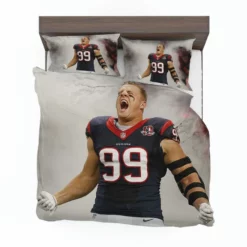 JJ Watt Houston Texans Excellent NFL Football Player Bedding Set 1