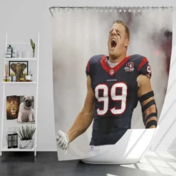 JJ Watt Houston Texans Excellent NFL Football Player Shower Curtain