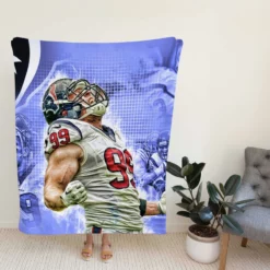JJ Watt Houston Texans Exciting NFL Football Player Fleece Blanket