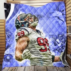JJ Watt Houston Texans Exciting NFL Football Player Quilt Blanket