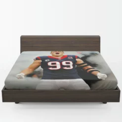 JJ Watt Professional NFL American Football Player Fitted Sheet 1