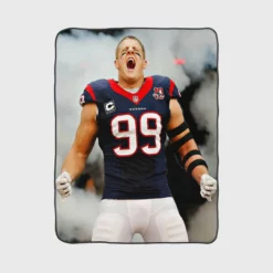 JJ Watt Professional NFL American Football Player Fleece Blanket 1