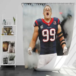 JJ Watt Professional NFL American Football Player Shower Curtain