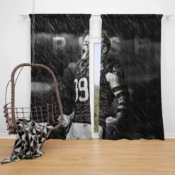 JJ Watt Top Ranked NFL American Football Player Window Curtain