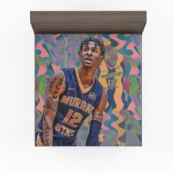Ja Morant Energetic NBA Basketball Player Fitted Sheet