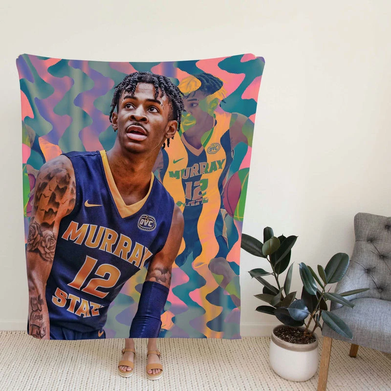 Ja Morant Energetic NBA Basketball Player Fleece Blanket