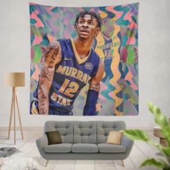 Ja Morant Energetic NBA Basketball Player Tapestry