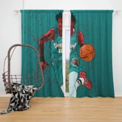 Ja Morant Excellent NBA Basketball Player Window Curtain