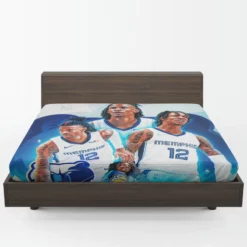 Ja Morant Exciting NBA Basketball Player Fitted Sheet 1