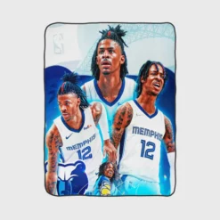 Ja Morant Exciting NBA Basketball Player Fleece Blanket 1