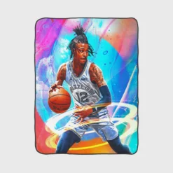 Ja Morant Strong NBA Basketball Player Fleece Blanket 1