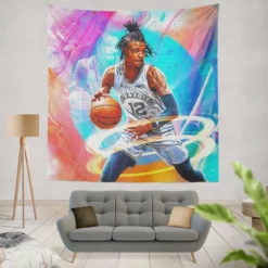 Ja Morant Strong NBA Basketball Player Tapestry