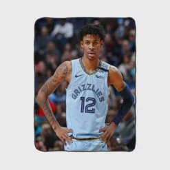 Ja Morant Top Ranked NBA Basketball Player Fleece Blanket 1