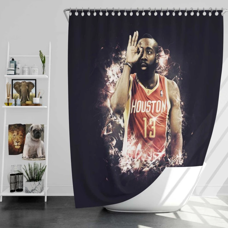 James Harden Philadelphia 76ers Top Player Shower Curtain