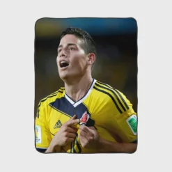 James Rodriguez Colombian Football Player Fleece Blanket 1