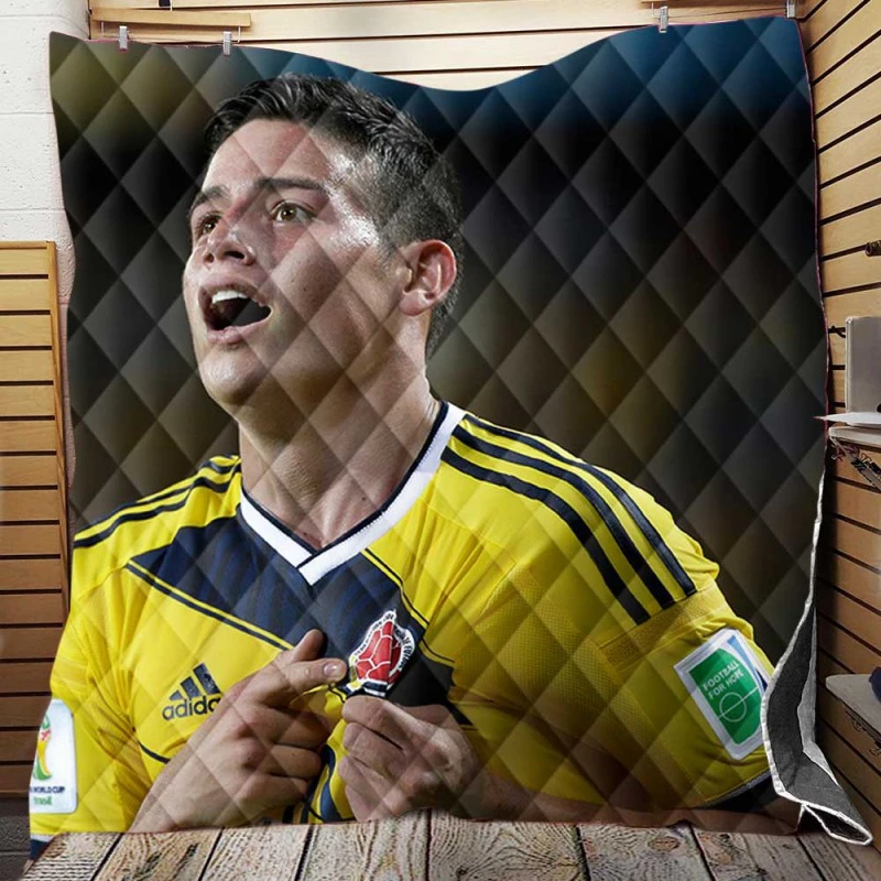 James Rodriguez Colombian Football Player Quilt Blanket