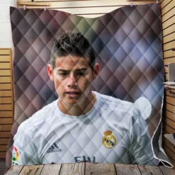 James Rodriguez Colombian Football Player on National Team Quilt Blanket