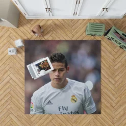 James Rodriguez Colombian Football Player on National Team Rug