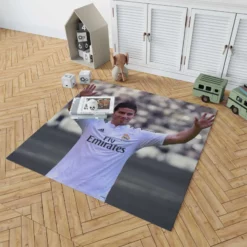 James Rodriguez Energetic Real Madrid Football Player Rug 1