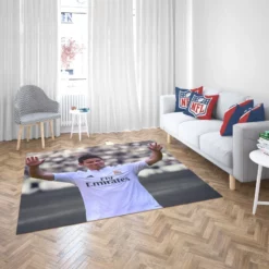 James Rodriguez Energetic Real Madrid Football Player Rug 2