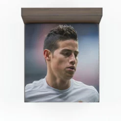James Rodriguez Excellent Real Madrid Football Player Fitted Sheet