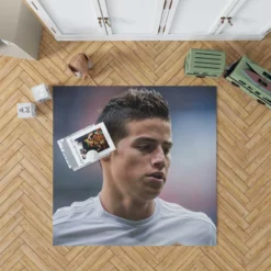 James Rodriguez Excellent Real Madrid Football Player Rug