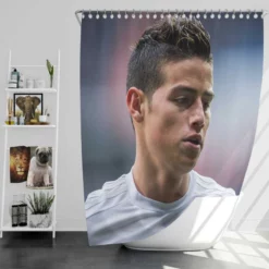James Rodriguez Excellent Real Madrid Football Player Shower Curtain