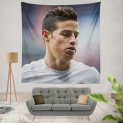 James Rodriguez Excellent Real Madrid Football Player Tapestry