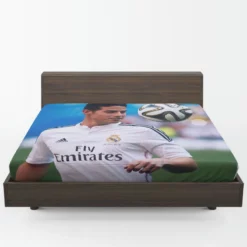 James Rodriguez Popular Real Madrid Football Player Fitted Sheet 1