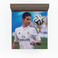 James Rodriguez Popular Real Madrid Football Player Fitted Sheet
