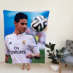 James Rodriguez Popular Real Madrid Football Player Fleece Blanket
