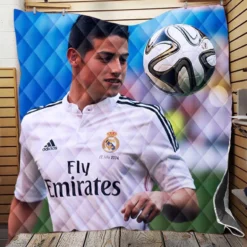 James Rodriguez Popular Real Madrid Football Player Quilt Blanket
